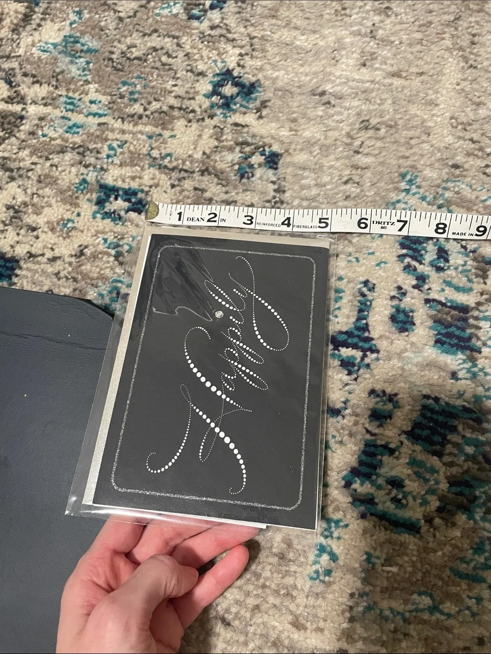 🖤5/$25 new hallmark greeting card silver envelope crystal glitter